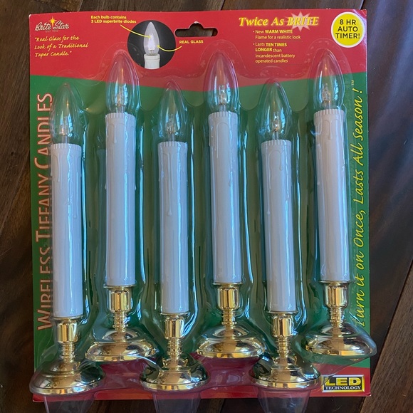 Brite Star Holiday Wireless Tiffany Led Candles 6 Count Poshmark